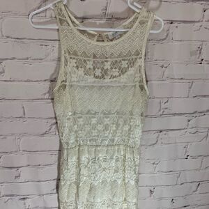 Jayee small beige lace long dress‎
